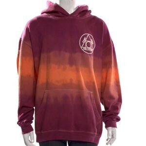 Camp High Collective Fuchsia And Orange Tie Dye Hoodie Sweatshirt